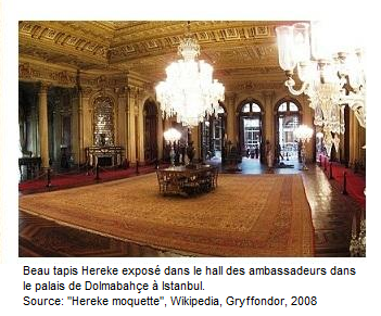 Tapis Hereke dans le hall des ambassadeurs